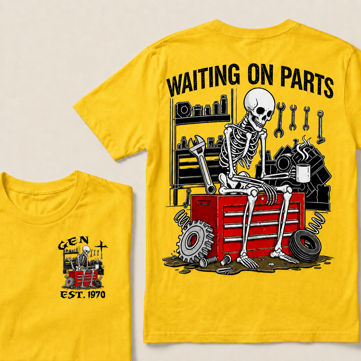 Waiting On Parts  Custom  Est.Year T-Shirt