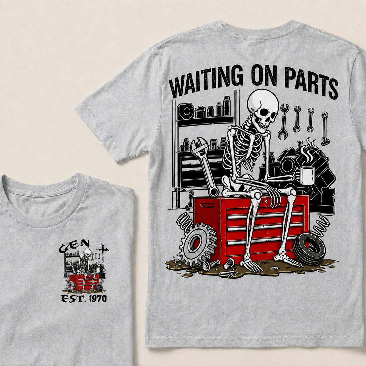 Waiting On Parts  Custom  Est.Year T-Shirt