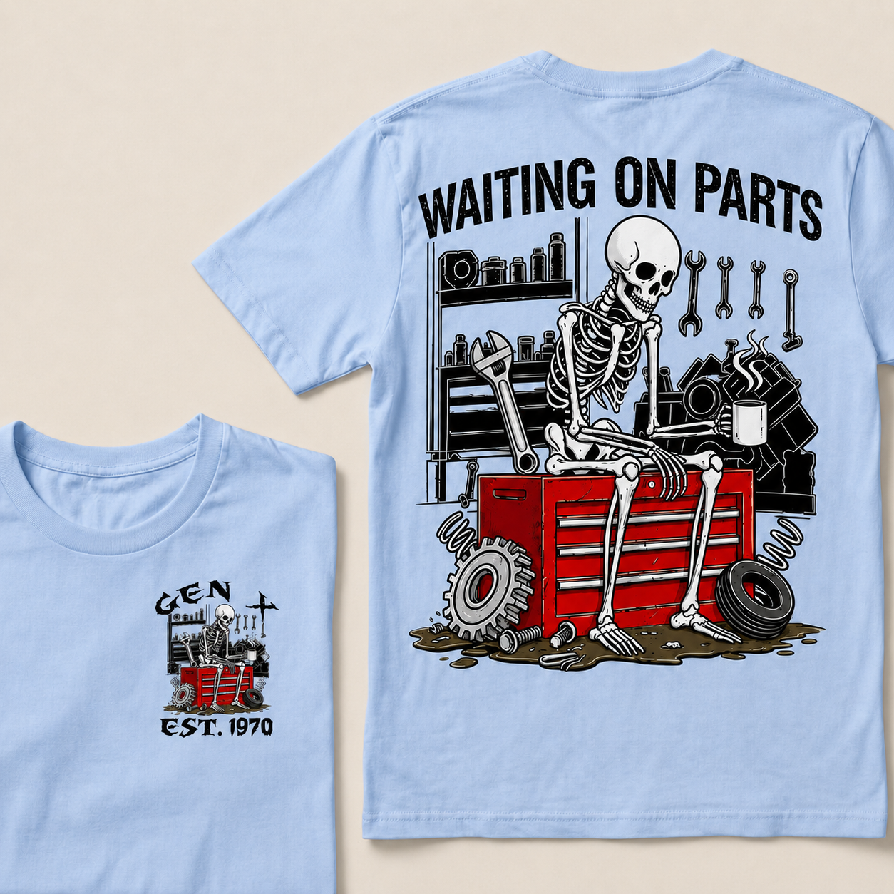 Waiting On Parts  Custom  Est.Year T-Shirt