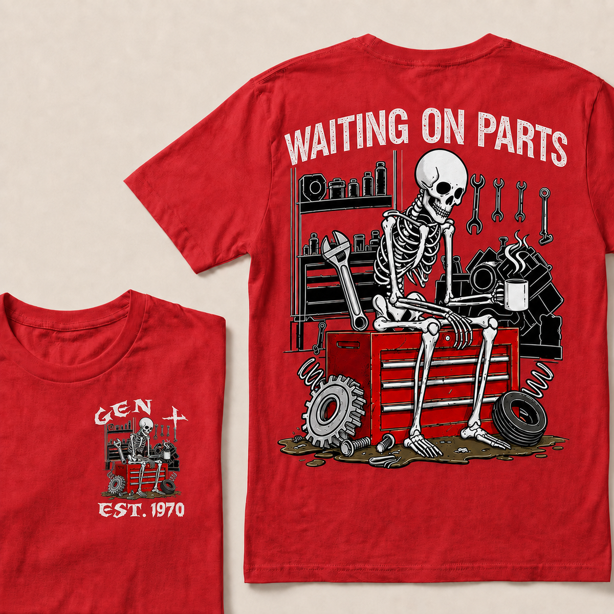 Waiting On Parts  Custom  Est.Year T-Shirt