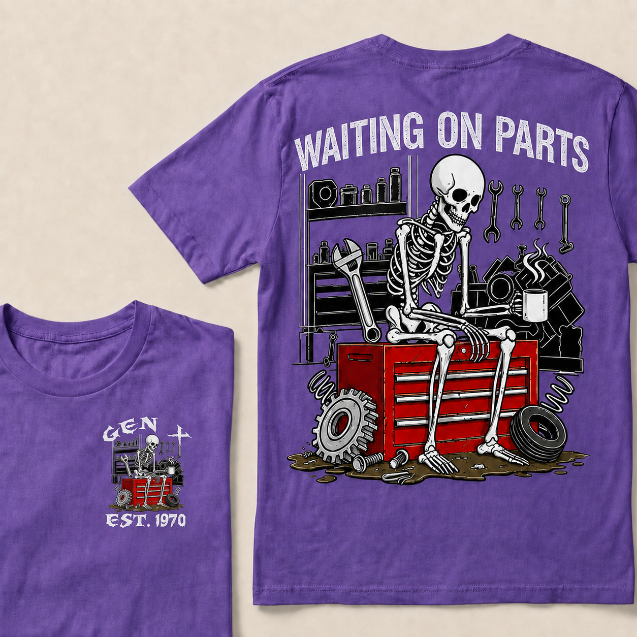 Waiting On Parts  Custom  Est.Year T-Shirt
