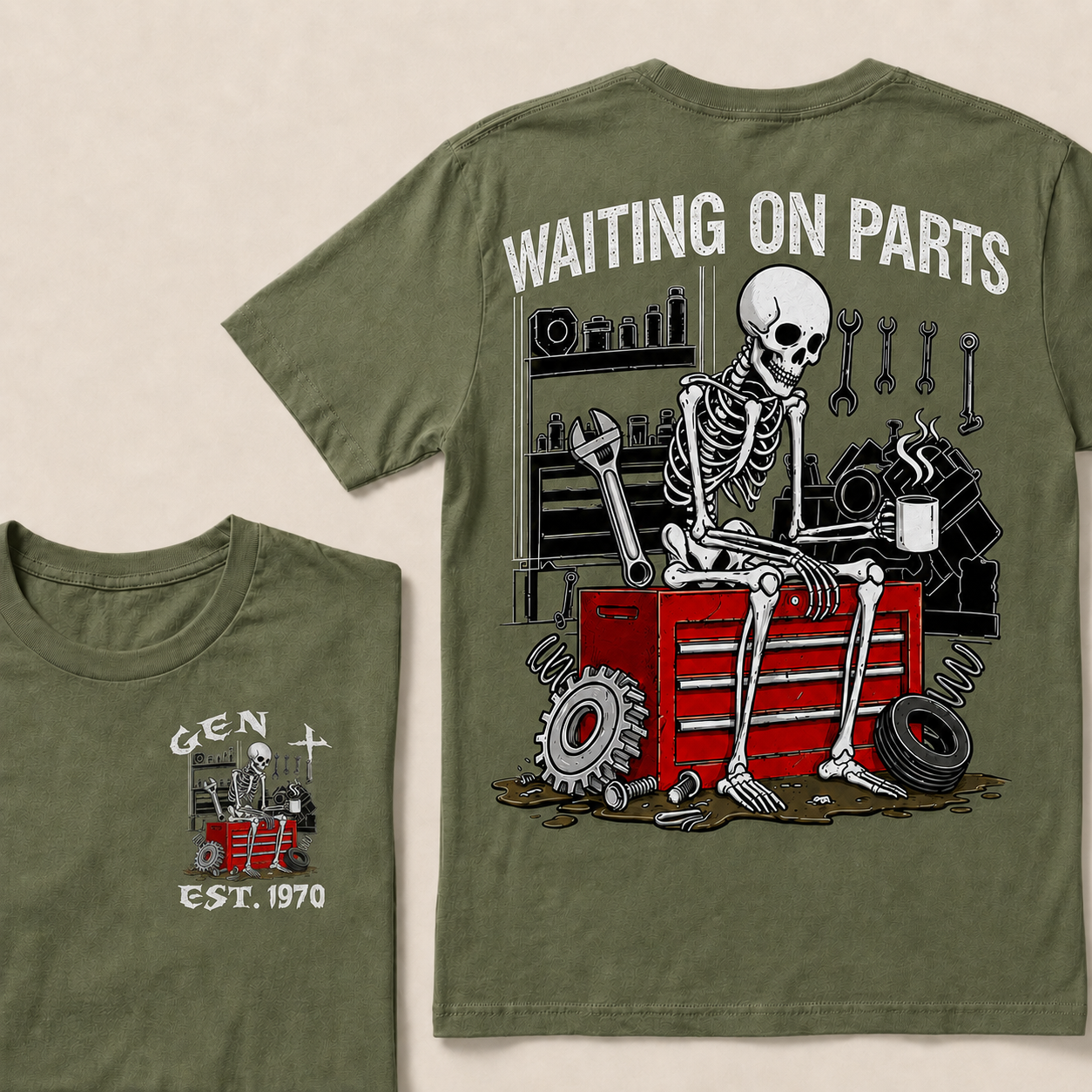Waiting On Parts  Custom  Est.Year T-Shirt