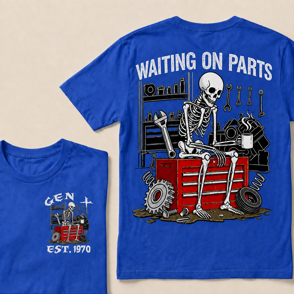 Waiting On Parts  Custom  Est.Year T-Shirt