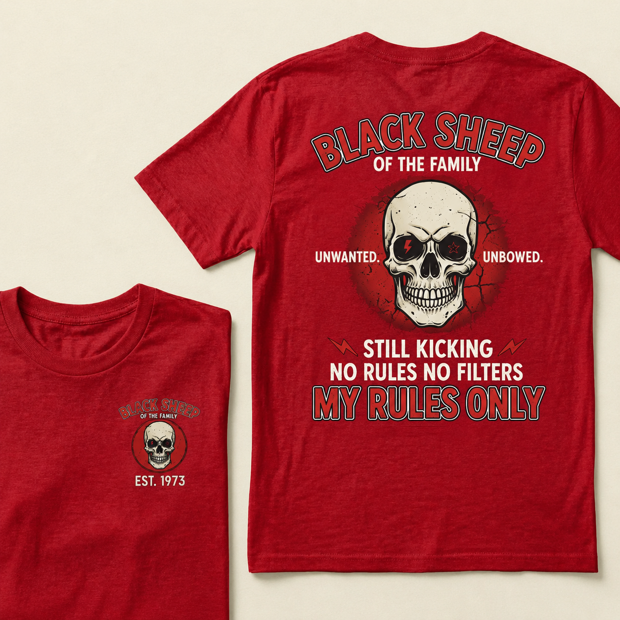 Black Sheep Of The Family Custom Est.Year T-Shirt