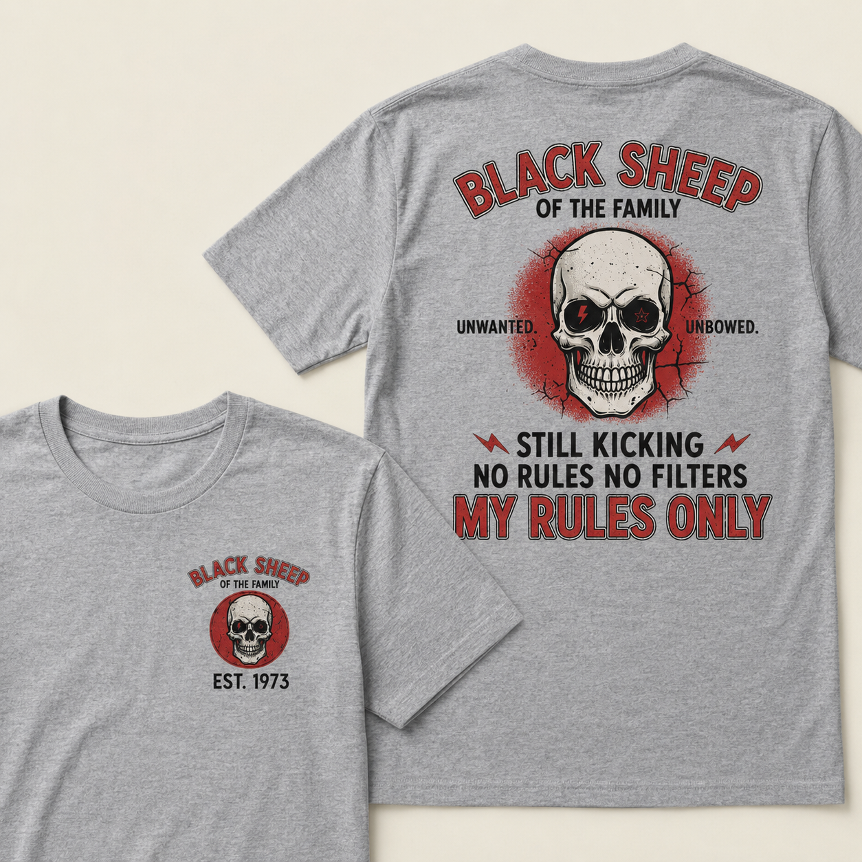 Black Sheep Of The Family Custom Est.Year T-Shirt