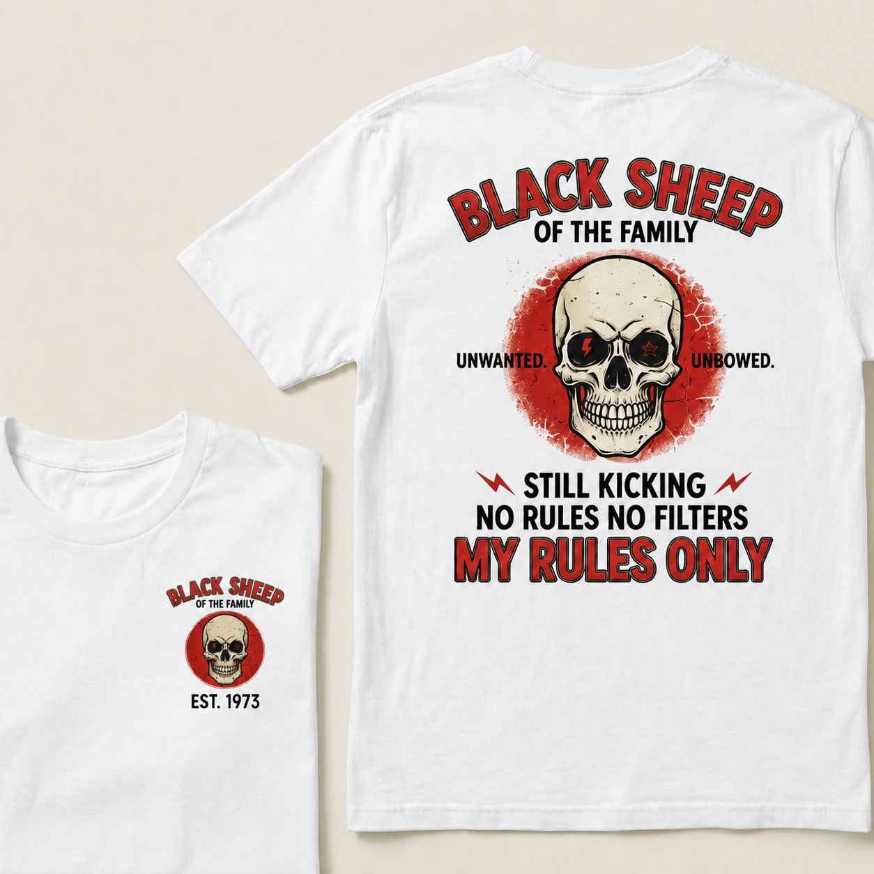 Black Sheep Of The Family Custom Est.Year T-Shirt